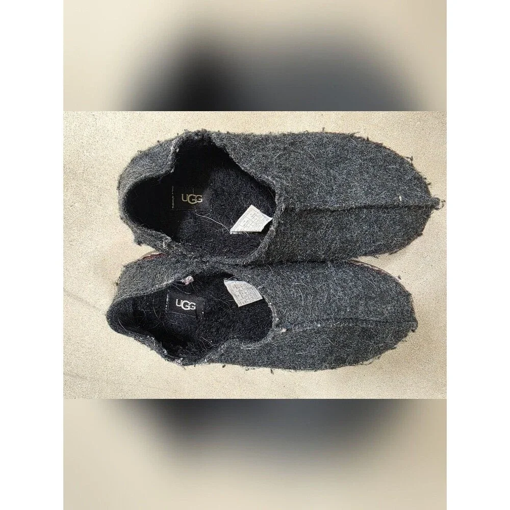 UGG TASMAN REFELT Gray NORDIC PLATFORM SLIPPERS SHOES SIZE 8 WOMEN